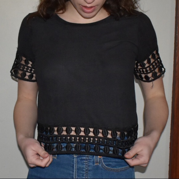 Design Lab Cropped Suede Top - Picture 3 of 7